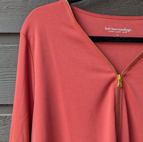 NWT Soft Surroundings Nadia Top Indian Rose Size 1X - Picture 2 of 8